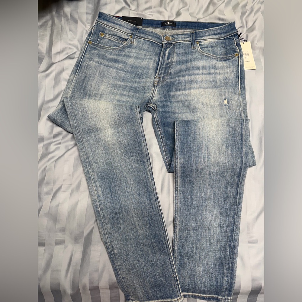 7 For All Mankind Light Blue Skinny Jeans